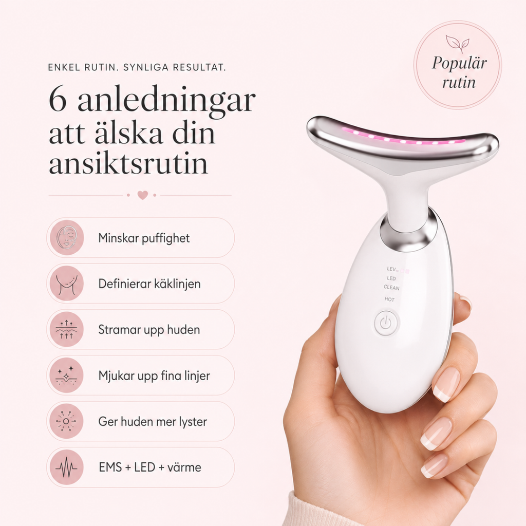 Veluni GlowLift™ - Ansiktsmassage med LED, värme & EMS